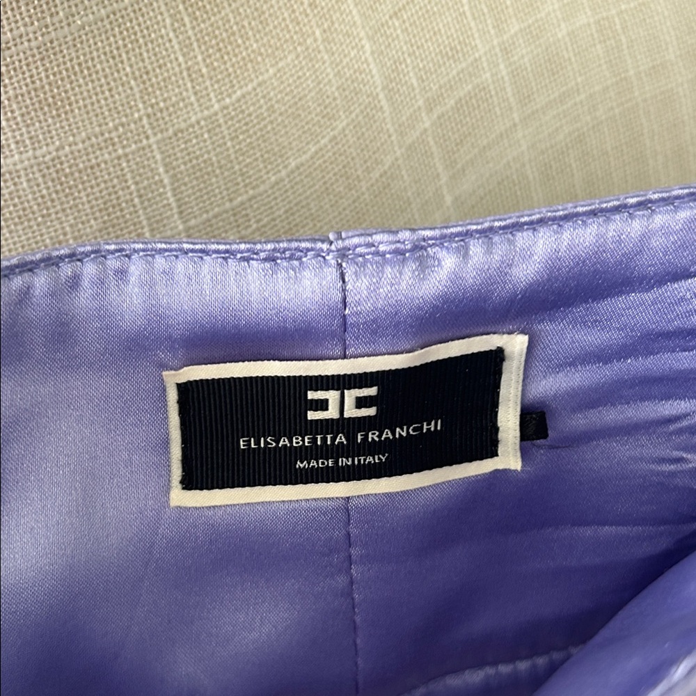 Elisabetta Franchi Faux Leather Trousers – Size 40 - Picture 6 of 14
